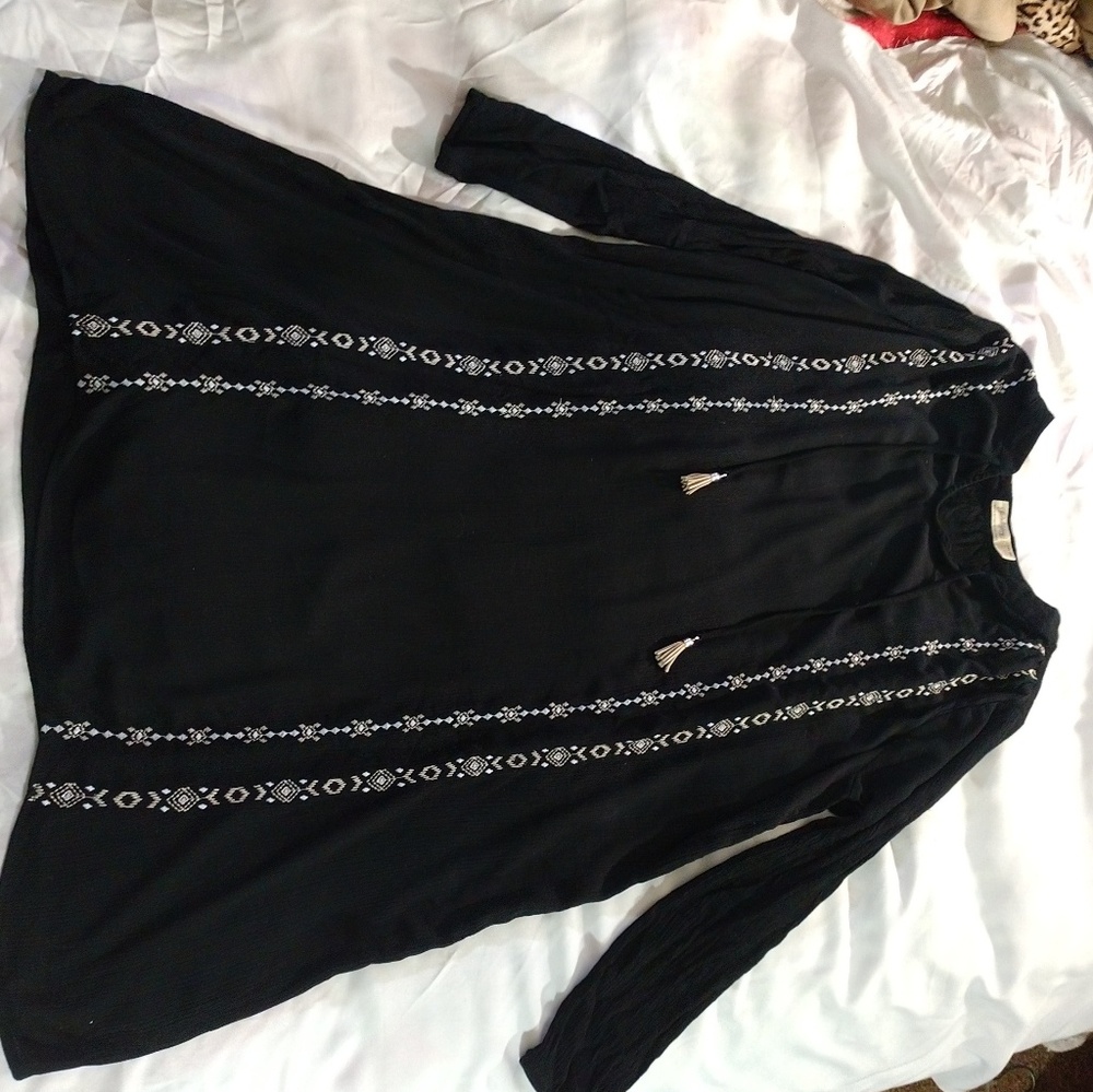 Faded Glory Black Lightweight Dress XXL